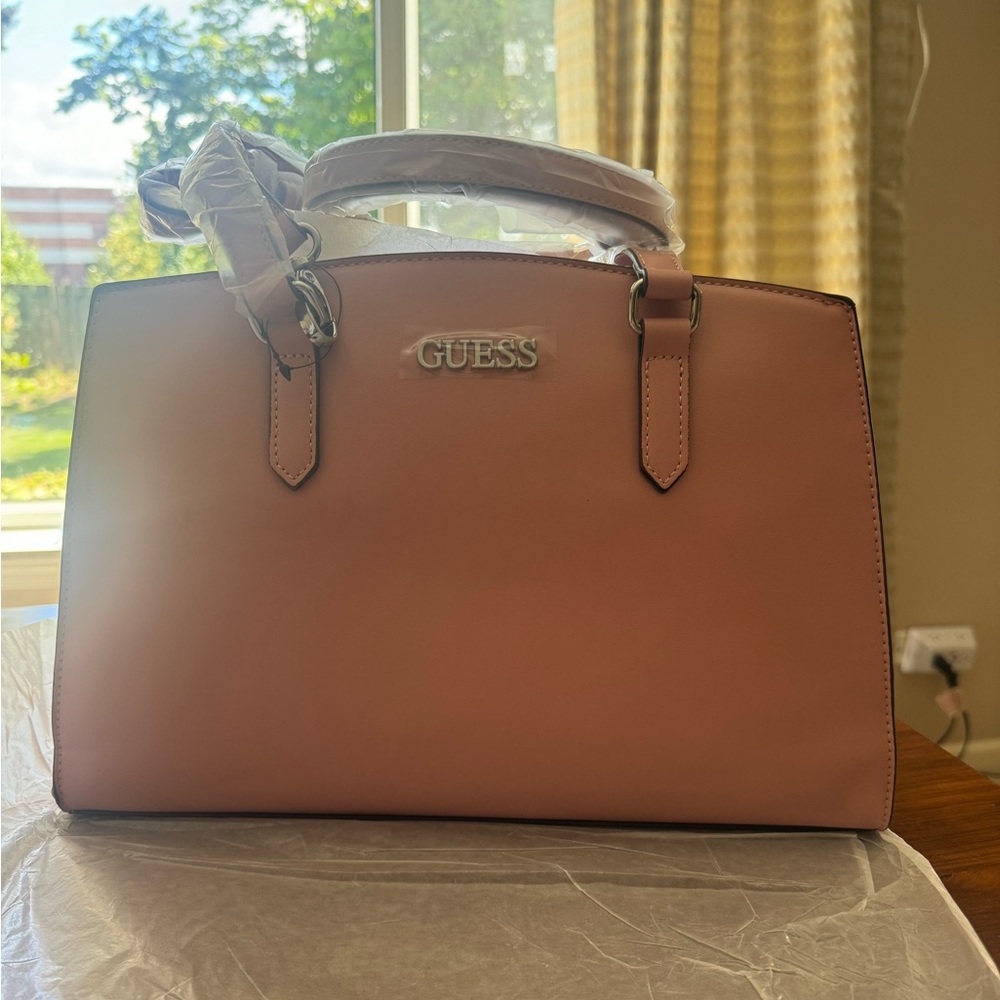 NWT Guess Woodell Satchel Rose